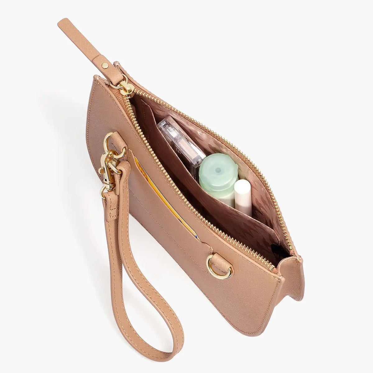 Waverley 2 Large - Saffiano Leather - Dark Tan / Gold / Camel