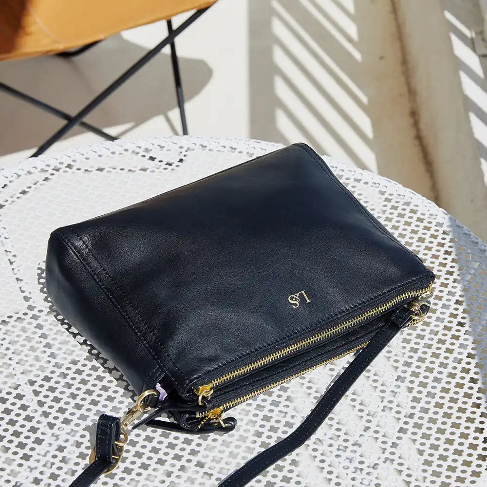 Pearl - Nappa Leather - Black / Gold / Camel