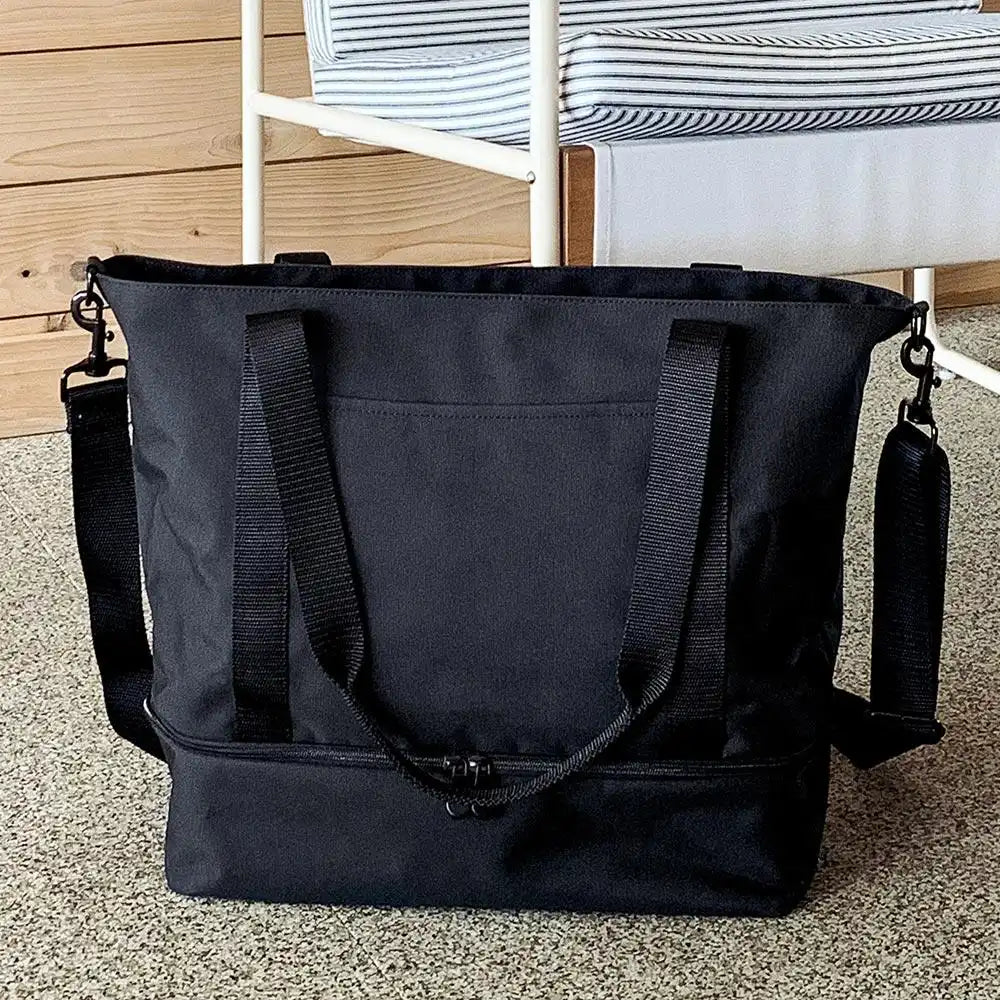 Catalina Deluxe Tote - 600D Recycled Poly - Black