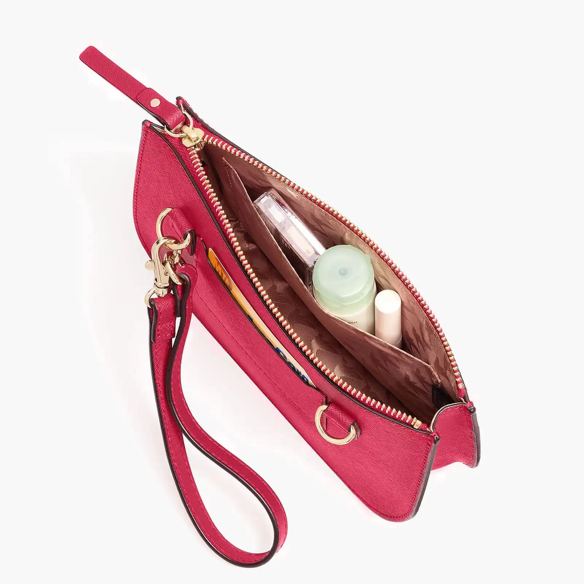 Waverley 2 Small - Saffiano Leather - Red / Gold / Camel
