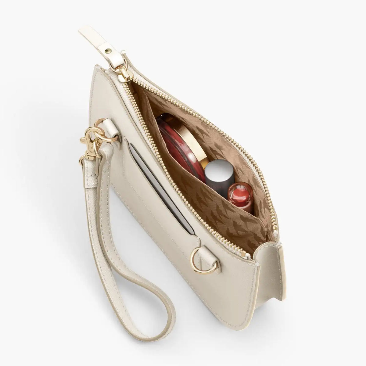 Waverley 2 Large - Saffiano Leather - Ivory / Gold / Camel