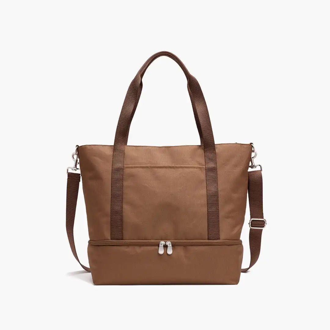 Catalina Deluxe Tote - 600D Recycled Poly - Golden Brown