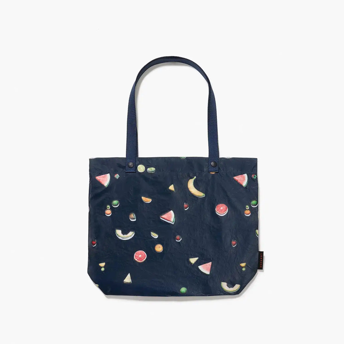 Del Mar Packable Tote Small - Tyvek - Navy Fruit