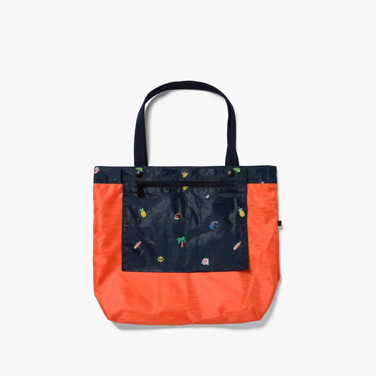 Del Mar Packable Tote Small - Tyvek - Navy Hawaii Emoji